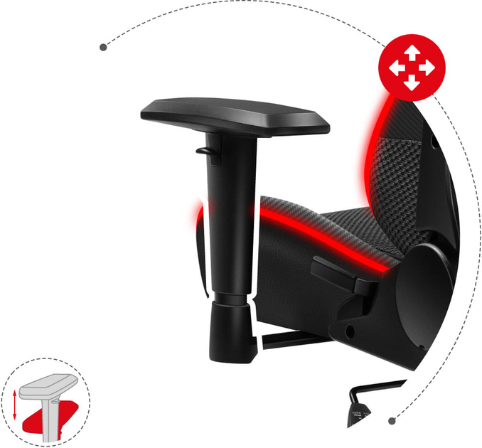 Ігрове крісло Huzaro Force 6.2 Black RGB - зображення 14