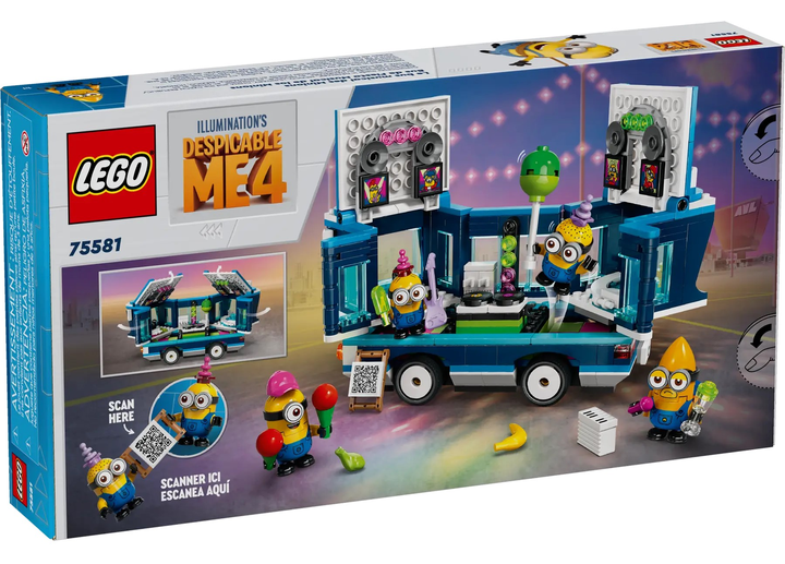 Zestaw klocków Lego Despicable Me Imprezowy autobus minionków 379 elementów (75581) - obraz 1