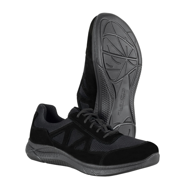 Кросівки Ягуар літні нубук з 3D-сіткою Чорні 45 - зображення 1