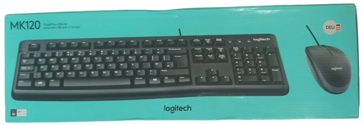 Zestaw przewodowy Logitech MK120 USB Czarny (920-002540) (2249SC30E5G9) - Outlet - obraz 2