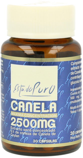 Suplement diety Tongil Estado Puro Canela 2500 mg 30 kapsułek (8436005300302) - obraz 1