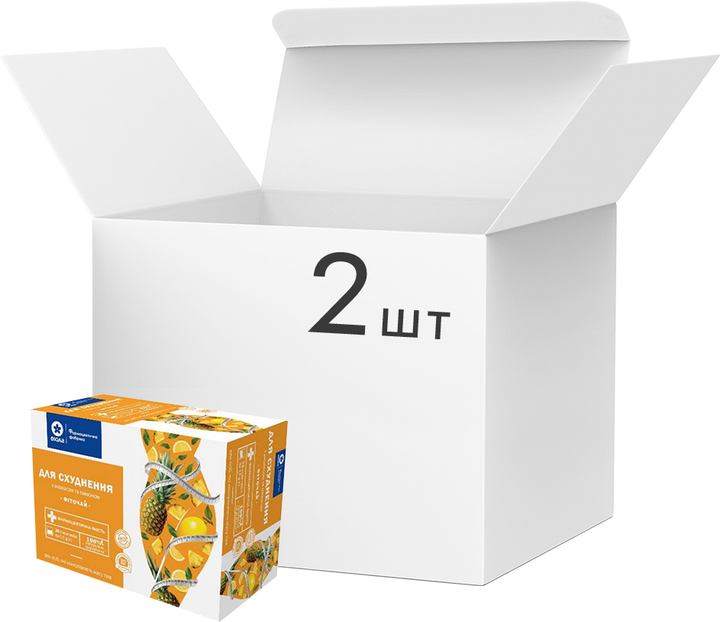 Упаковка фиточая Виола с ананасом и лимоном 20 пакетиков по 1.5 г x 2 шт (4823119504957) - изображение 1