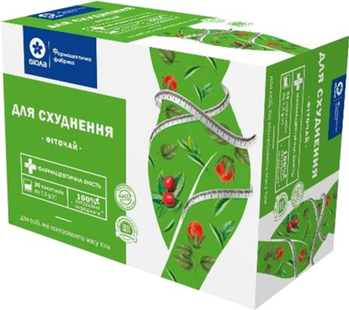 Упаковка фіточаю Віола Для схуднення 20 пакетиків по 1.5 г x 2 шт (4823119505015) - зображення 2