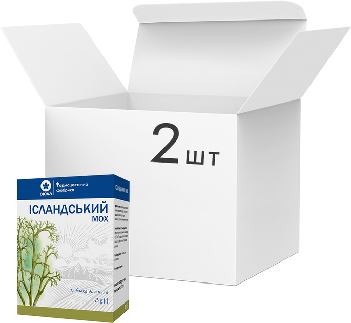 Упаковка фіточаю Віола Ісландський мох по 25 г x 2 шт (4820085408128) - зображення 1