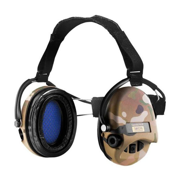 Активні навушники для стрільби Sordin Supreme Pro-X Neckband Multicam із заднім тримачем під шолом - изображение 1