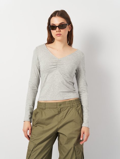 Лонгслів довгий жіночий H&M 0801673_сір.мел M Сірий від Rozetka на платформі USKIDKA Акція на Лонгслів довгий жіночий H&M 0801673_сір.мел M Сірий від Rozetka