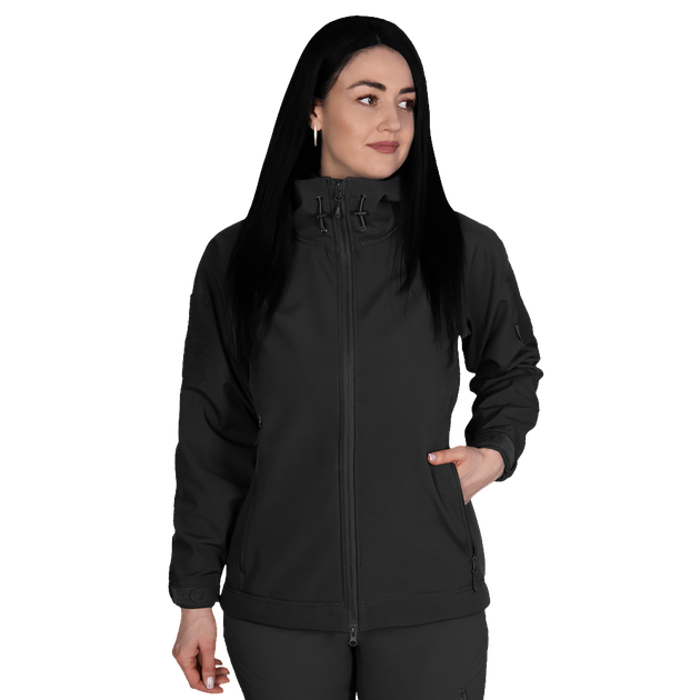 Жіноча куртка Stalker SoftShell Чорна (7442), M - изображение 1