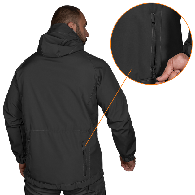 Куртка Stalker SoftShell Чорна (7226), XXXL - изображение 2