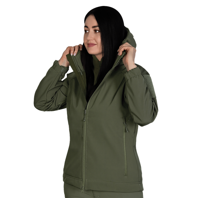 Жіноча куртка Stalker SoftShell Олива (7441), XS - изображение 1