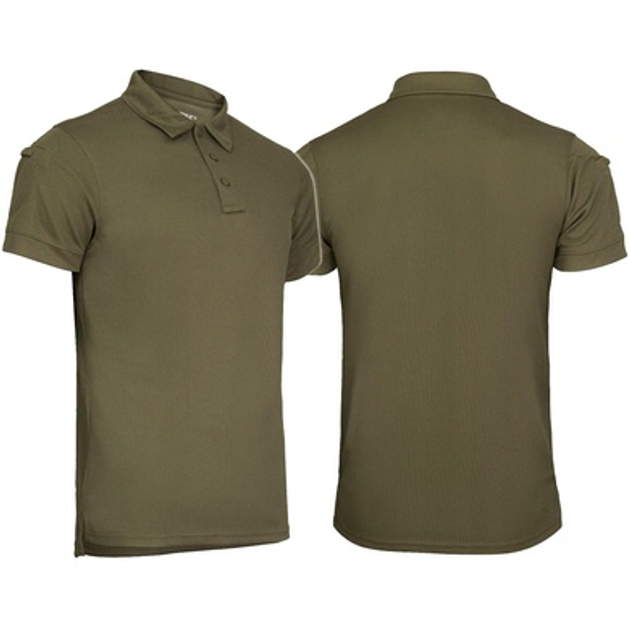 Футболка поло термоактивна MIL-TEC Tactical Polo Quickdry Олива M - зображення 1