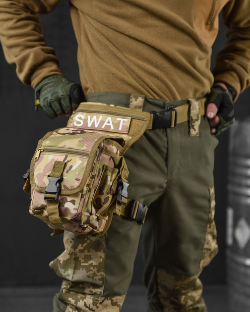 Тактическая сумка поясная на ногу swat mtk 0 - изображение 1