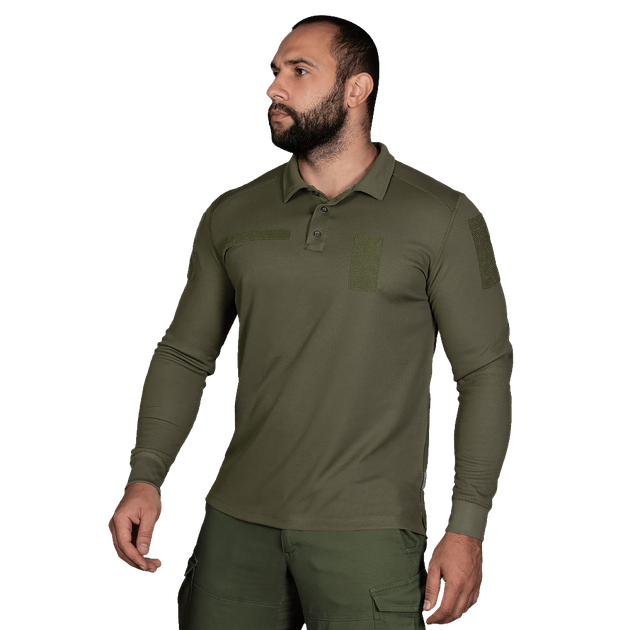 Поло CM Army ID Long CoolPass Pique Олива (7368), XXXL - изображение 2