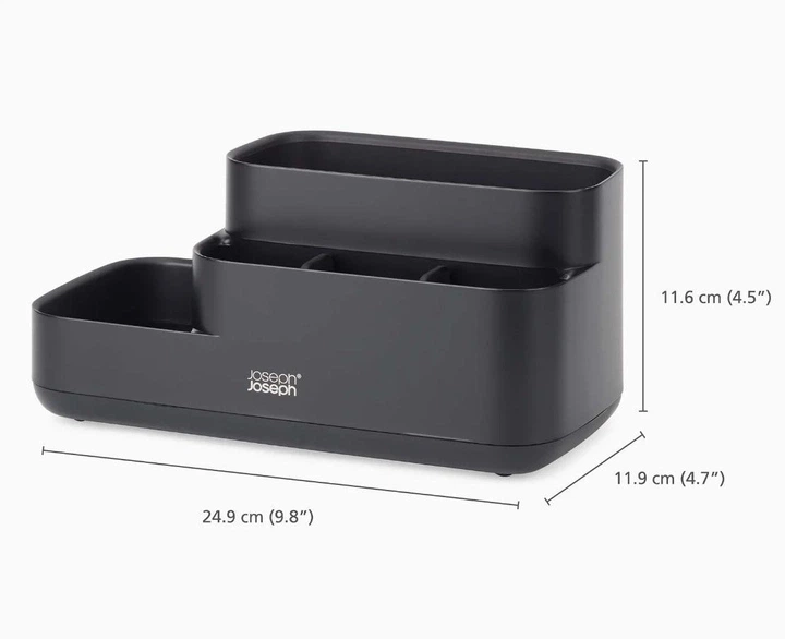 Organizer łazienkowy Joseph Joseph EasyStore czarny (70600) 11.6 x 24.9 x 11.9 cm (5028420009576) - obraz 2