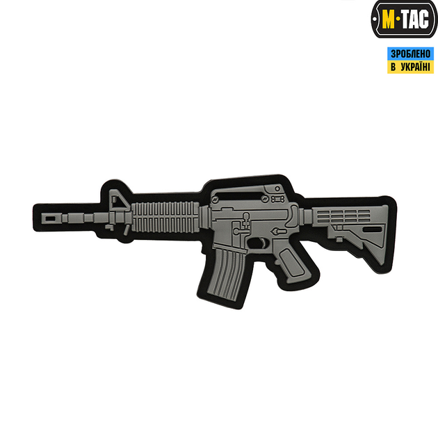 Нашивка M-Tac M4A1 3D PVC Grey - зображення 1