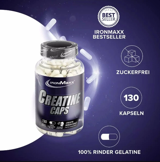 Креатин IronMaxx Creatine 130 caps - зображення 2