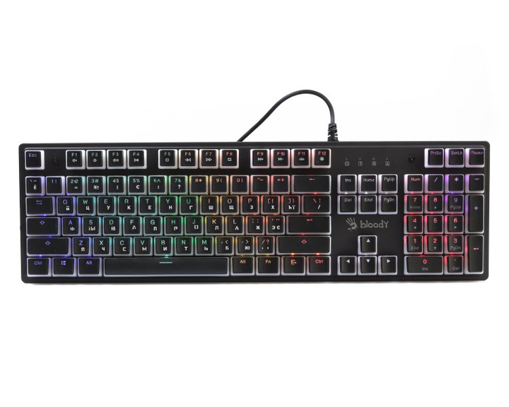 Механическая клавиатура A4Tech Bloody S510R, красные свечи, черная, RGB ...