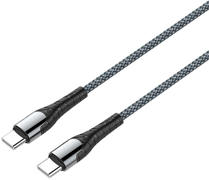 Kabel ColorWay Type-C - Type-C PD Fast Charging 65W 3.0A 2 m Grey (CW-CBPDCC039-GR) - obraz 1