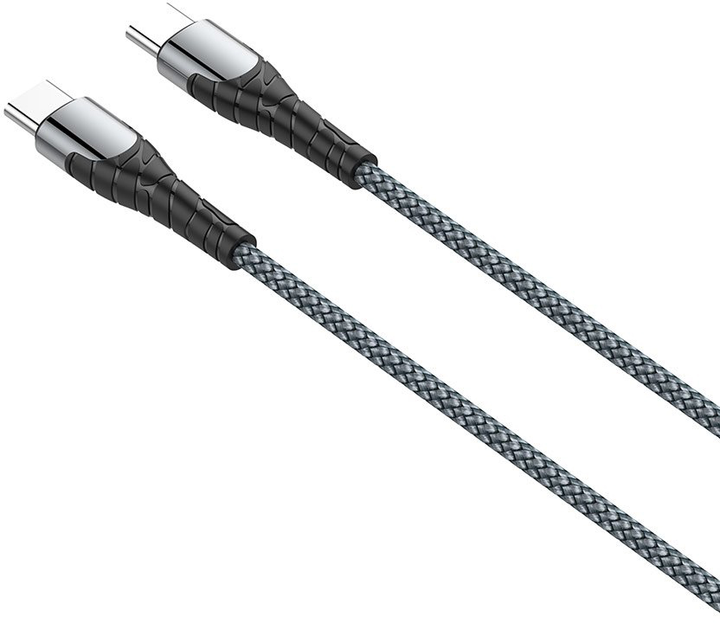 Kabel ColorWay Type-C - Type-C PD Fast Charging 65W 3.0A 2 m Grey (CW-CBPDCC039-GR) - obraz 2