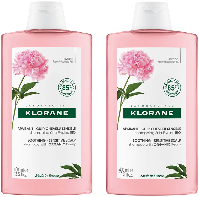 Szampon do oczyszczania włosów Klorane Peony 2 x 400 ml (3282779363518) - obraz 2