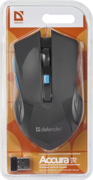 Миша Defender Accura MM-275 Wireless синій (52275) (52275) - изображение 4