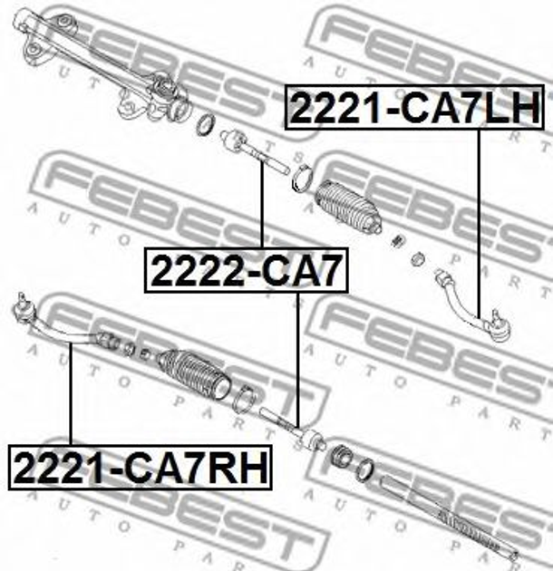 Рулевой наконечник Febest (2221CA7LH) - изображение 2