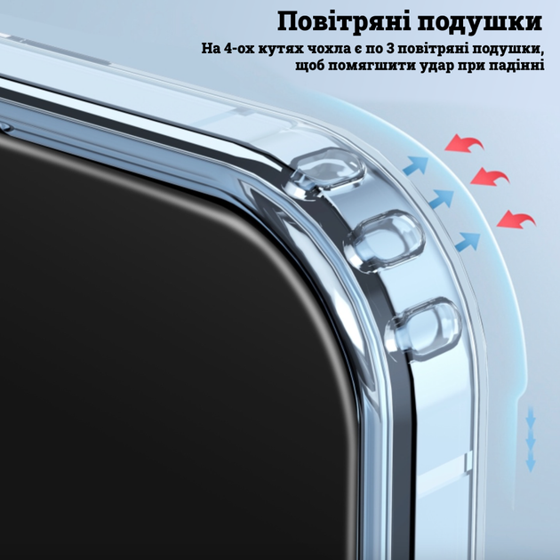 Протиударний чохол iPhone 14 Pro MaxI PAKY Comely Series Силікон+Пластик Прозорий - Фото 4 Протиударний чохол iPhone 14 Pro MaxI PAKY Comely Series Силікон+Пластик Прозорий - зображення 4