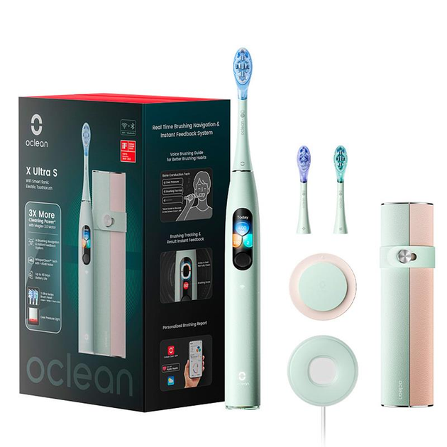 Умная зубная электрощетка Oclean X Ultra Set Green (OLED ...