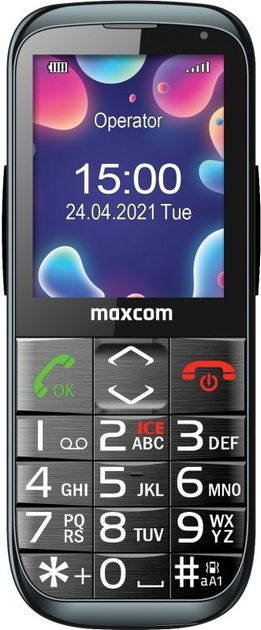 Телефон стаціонарний Maxcom MM724 Black (5908235976761) - зображення 3