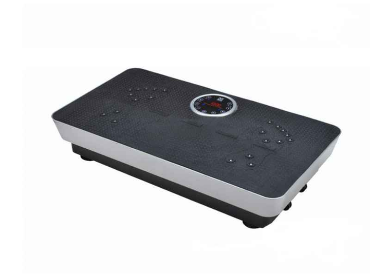 Masażer Fitness Body Magnetic Therapy Vibration Plate + Music 73 cm TD006C-9 Black-Silver - obraz 1