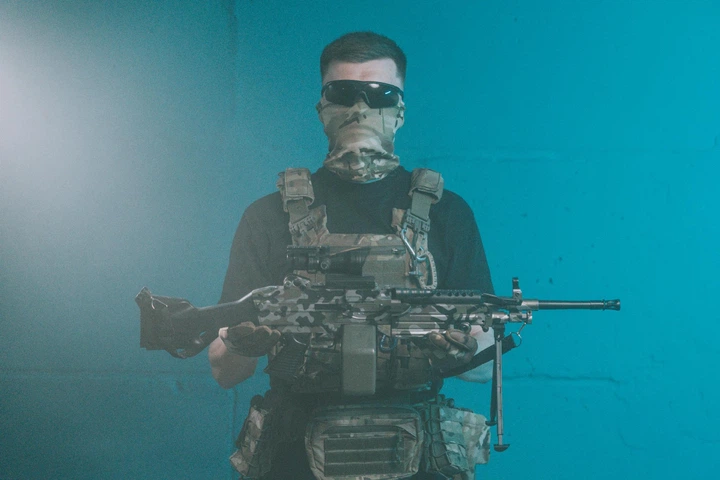 Дитячий іграшковий кулемет на орбізах Орбіган M249 Мілітарі