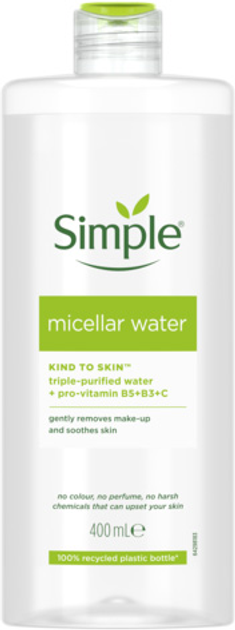 Мицеллярная вода Simple Micellar Water Vitamin B3+C 400 мл ...