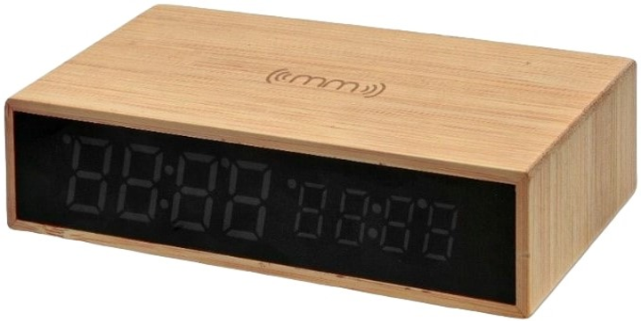 Настільний годинник Mikamax із вбудованим зарядним пристроєм (8719481358648) - зображення 1
