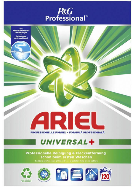 Пральний порошок Ariel Professional Universal+ 120 прань 7.2 кг (8700216166294) - зображення 1