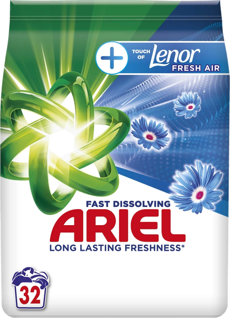 Пральний порошок Ariel Touch Of Lenor Fresh Air 32 прання 1.76 кг (8700216438025) - зображення 1