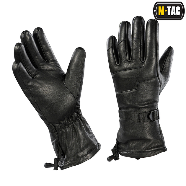 Перчатки M-Tac зимние кожаные Black L - изображение 1