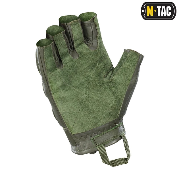 Перчатки M-Tac беспалые кожаные Assault Tactical Mk.1 Olive S - изображение 2