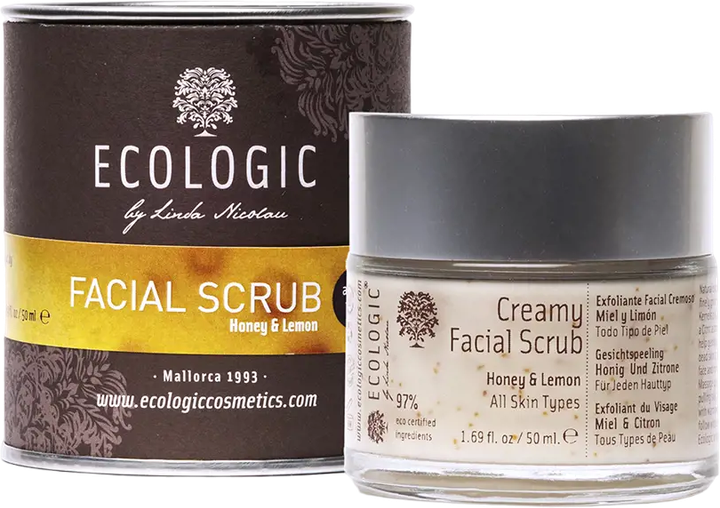 Scrub do twarzy Ecologic Cosmetics Honey & Lemon 50 ml (8424353100187) - obraz 1