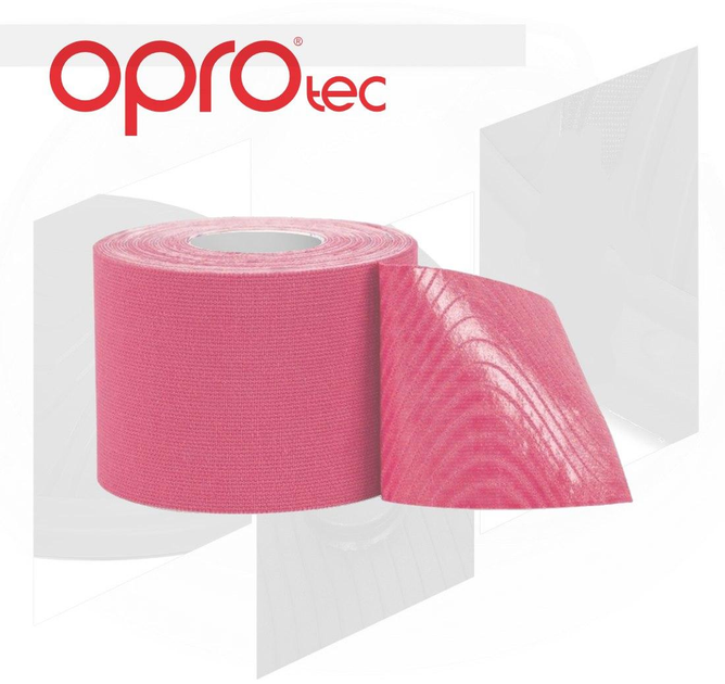 Тейп кинезиологический Opro 500х5 см (fit0007486) Розовый - изображение 2