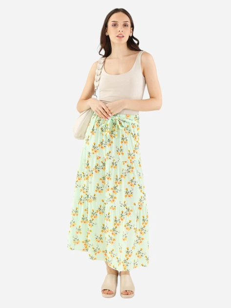 Spódnica długa w kwiaty damska Unisono 246-G0010-2 S Zielona (5906140355770) - obraz 3