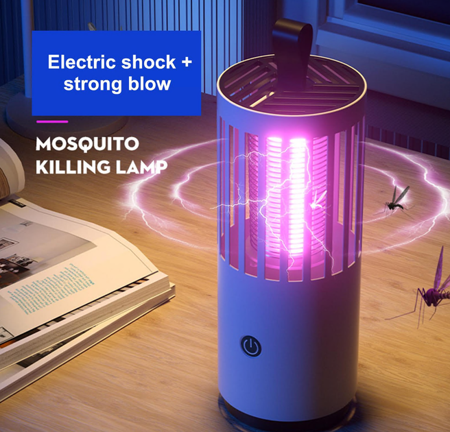 Лампа ловушка для уничтожения комаров и других насекомых до 25м.кв. Electrik Shock USB Синяя (D-2019091631) - Фото 2 Лампа ловушка для уничтожения комаров и других насекомых до 25м.кв. Electrik Shock USB Синяя (D-2019091631) - изображение 2