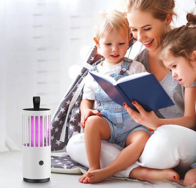 Лампа ловушка для уничтожения комаров и других насекомых до 25м.кв. Electrik Shock USB Белый (D-2019091632) - изображение 5