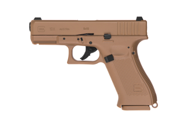 Пневматический пистолет Umarex Glock 19X TAN Blowback кал. 4,5 мм (с затворной задержкой) - изображение 1