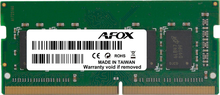 Оперативна пам'ять AFOX SODIMM DDR3-1333 4096MB PC3-10600 (AFSD34AN1P) - зображення 1