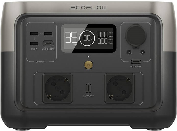 Зарядна станція EcoFlow RIVER 2 Max / 500 Вт / 512 Вт⋅год / LiFePO4 (ZMR610-B-EU) - зображення 1