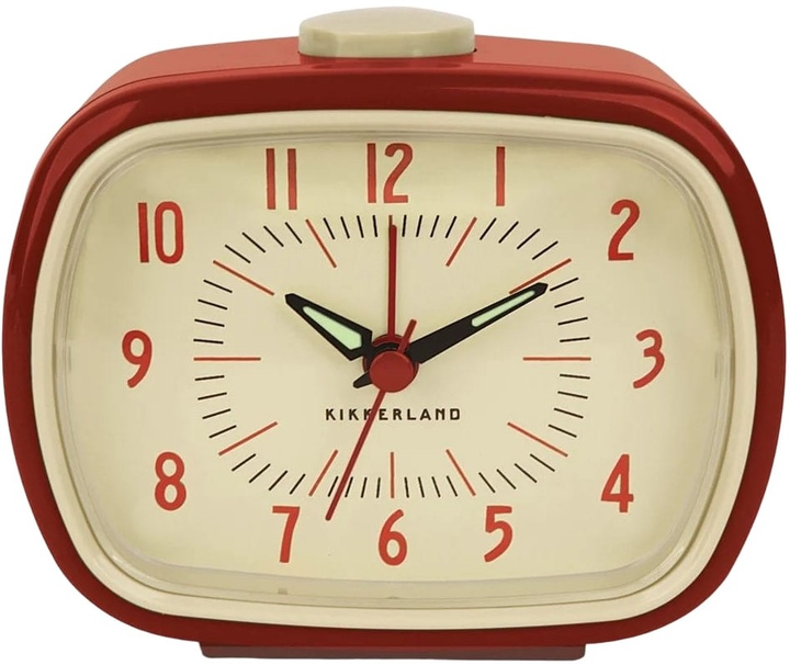 Настільний годинник-будильник Kikkerland AC08-R-EU Червоний (0612615061033) - зображення 1