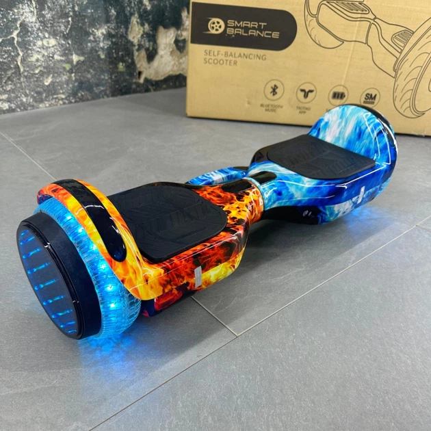 Гироборд SMART BALANCE U6 Infinity 2024 Огонь и лед с музыкой и LED-подсветкой колес - изображение 7