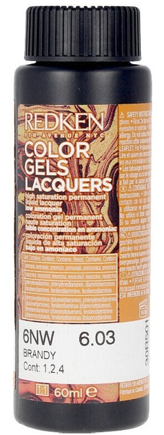 Перманентна фарба для волосся Redken Color Gels Lacquers 6NW Brandy 60 мл (0884486377913) - зображення 1