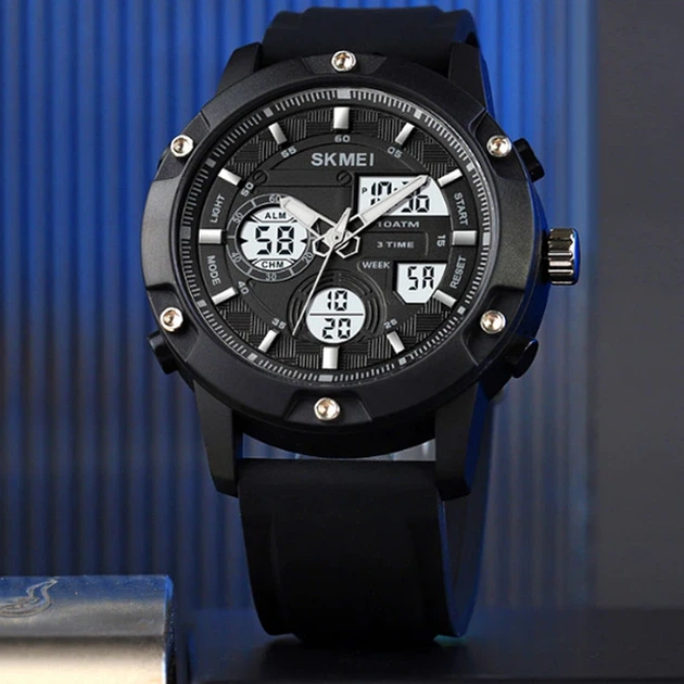 Часы наручные мужские SKMEI 1757BKWT BLACK - изображение 5