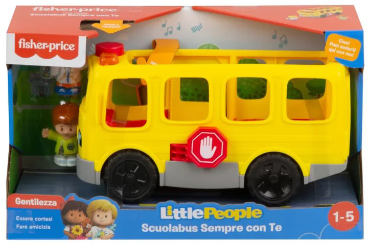 Autobus szkolny Fisher-Price Little People School Bus Always with You z figurkami (0887961553093) - obraz 1