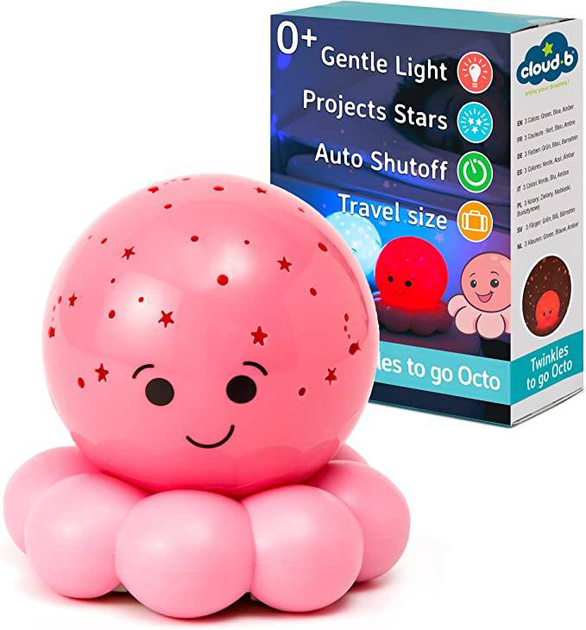Іграшка-нічник Cloud B Twinkles To Go Octo Pink Salmon (0872354009912) - зображення 2
